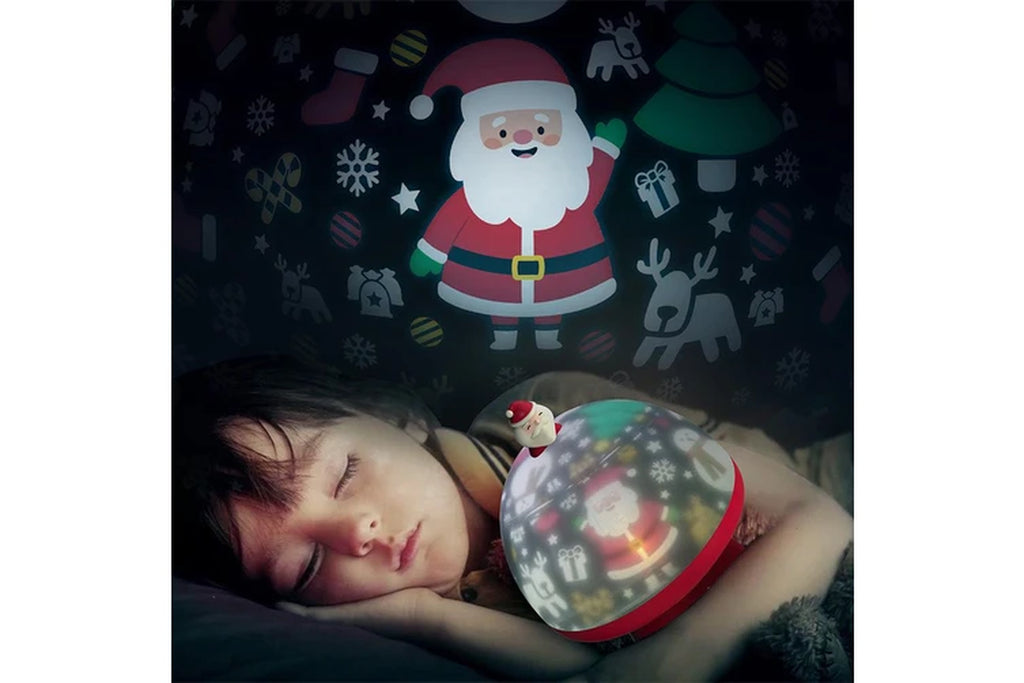 Christmas LED Projector Light Night Light Projection Lamp with Music - Red