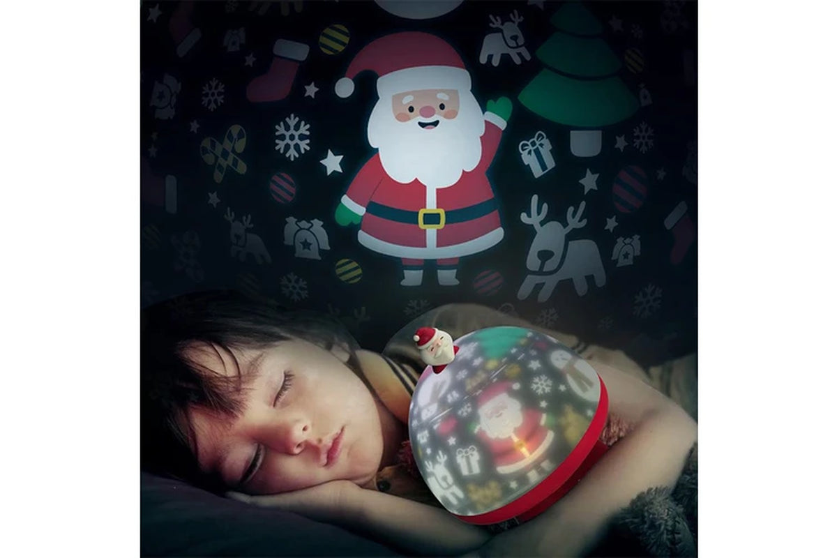 Christmas LED Projector Light Night Light Projection Lamp with Music - Red