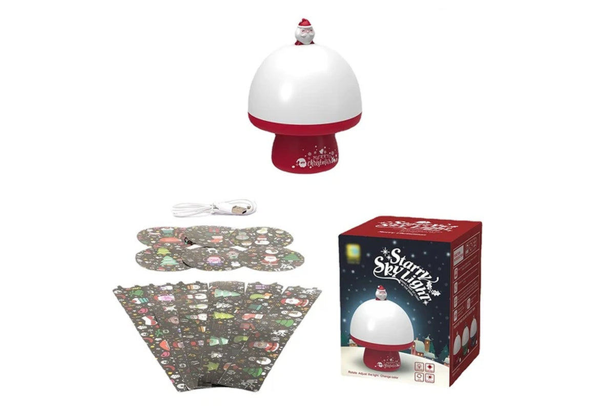 Christmas LED Projector Light Night Light Projection Lamp with Music - Red