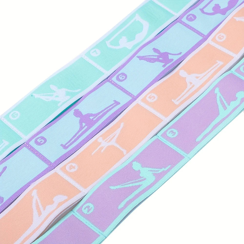 Yoga Stretch Strap, Sports Exercise Resistance Bands for Dance, Gymnastics, Workout, Pilates Stretch Belt for Physical Therapy